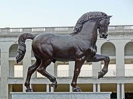 bronze statue of the horse