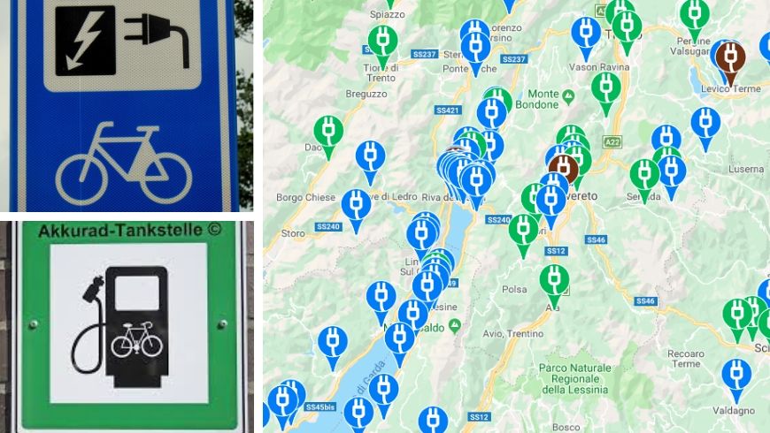 Promotion and communication of e-bike recharge points