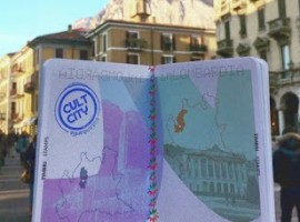 foto of the passport with the stamp of the city