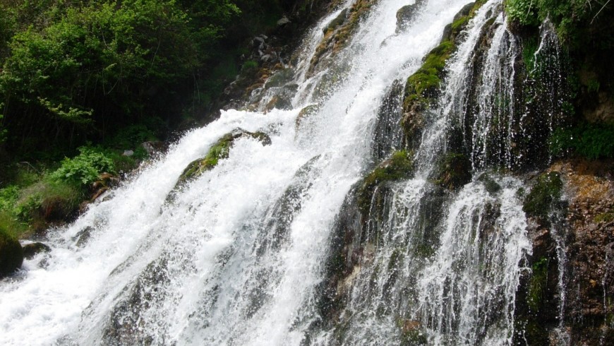 Rio Bianco Waterfall, one of the most beautiful waterfalls of Adamello Brenta Natural Park