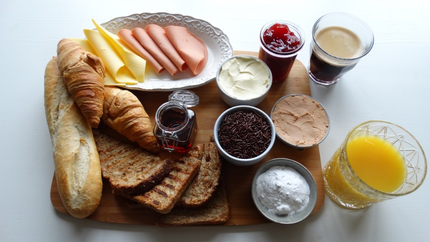 A typical vegan breakfast