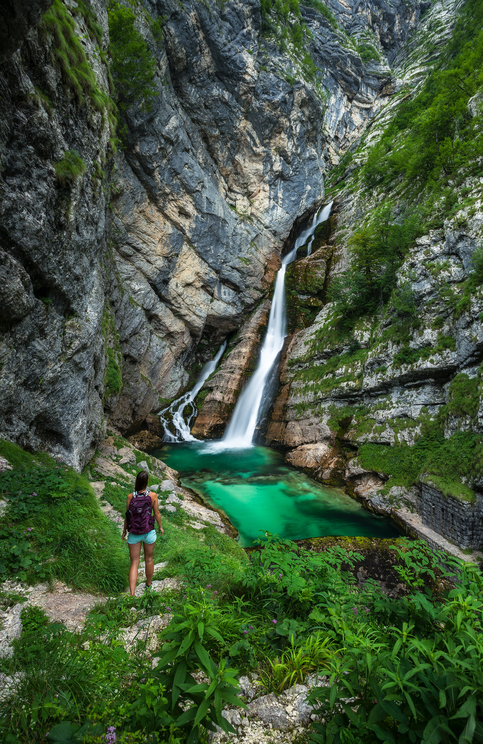 Waterfalls in Slovenia - waterfall Savica
