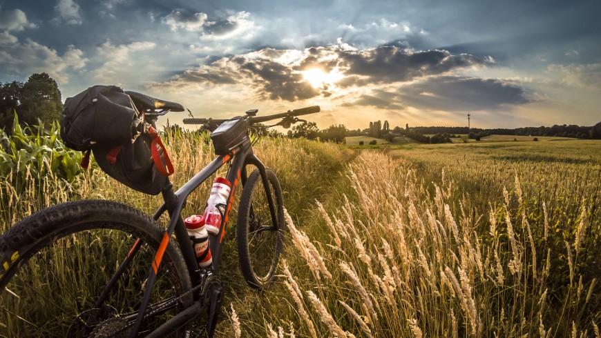 mountain bike on the trail