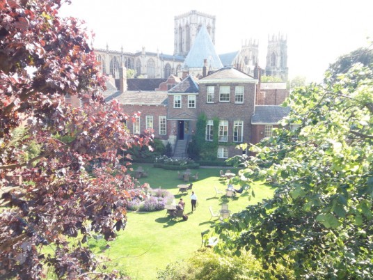 a view from inside the Garden Museum