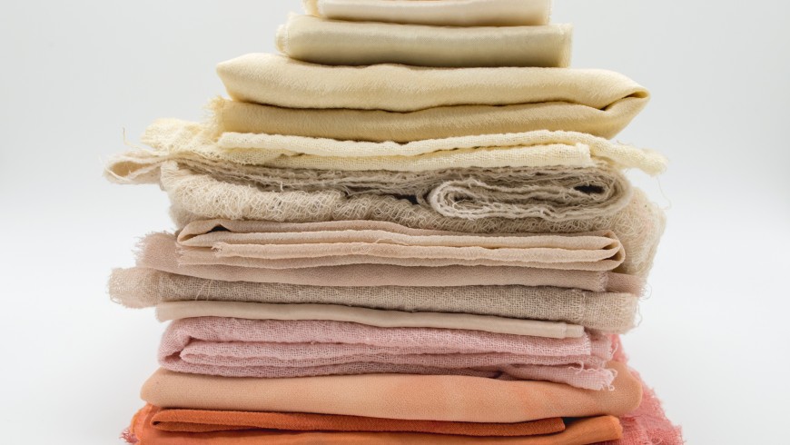 Pile of organic linens