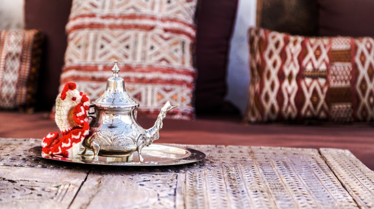 Traditional Moroccan kettle. 