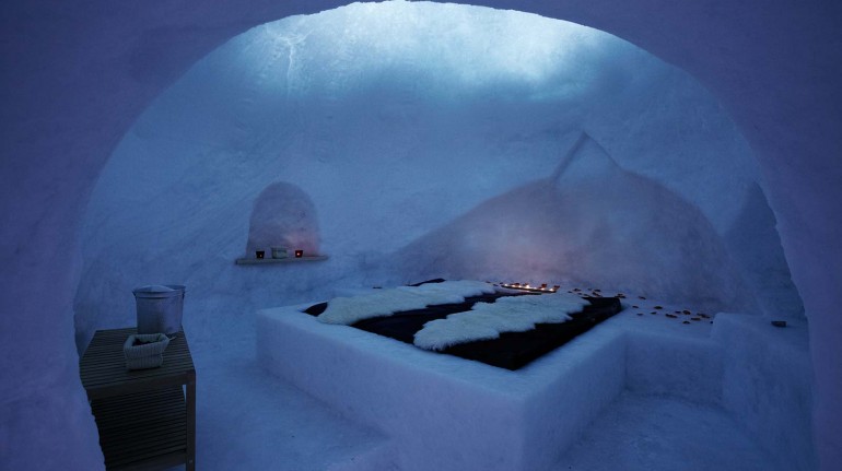 valentine's day in an igloo