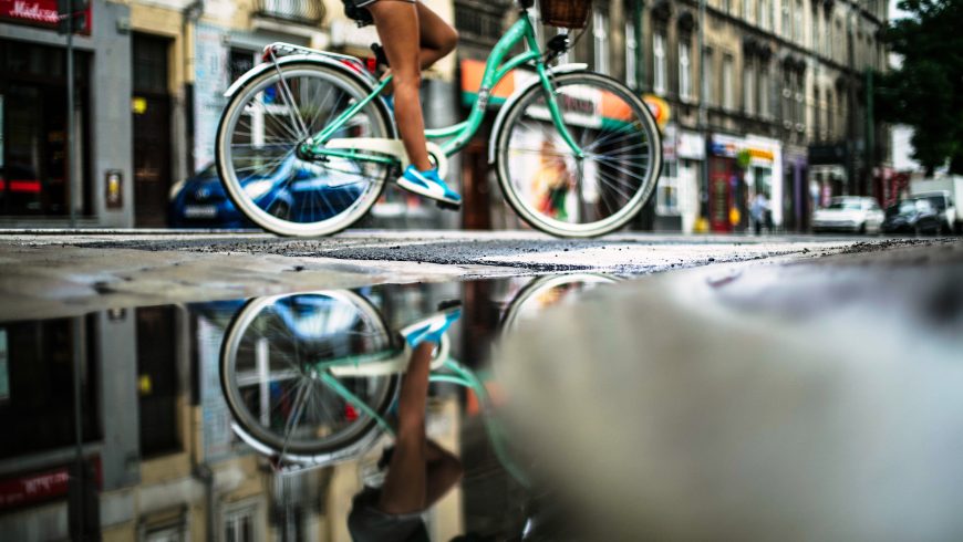 Moving by bicycle is a good way to reduce your impact on the environment