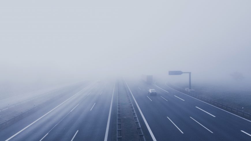 street with fog