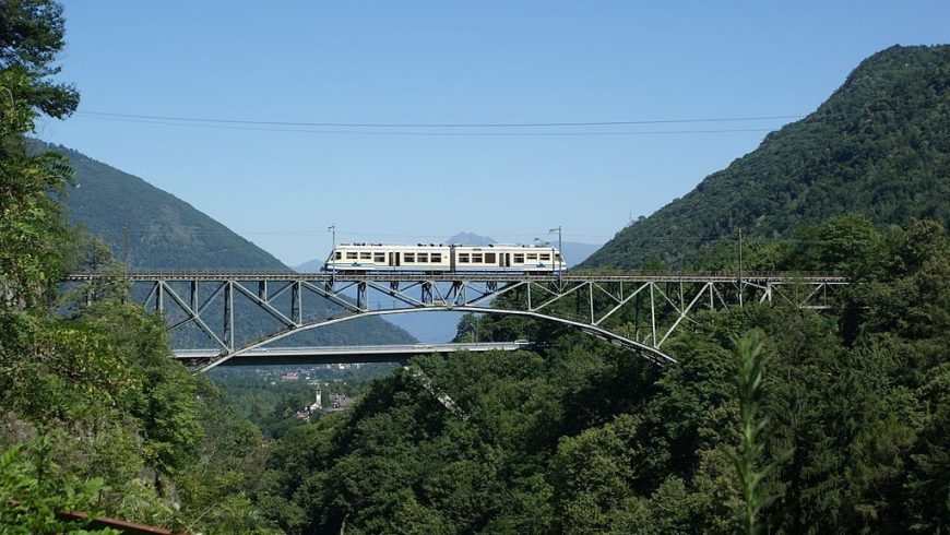 Vigezzina-Centovalli, panoramic train in the Piedmont Alps