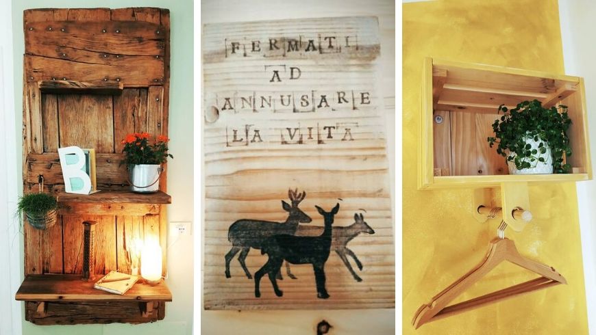 Examples of creative recycling at Ecobnb botton d'oro