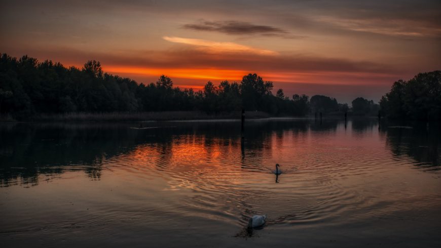 sunset on the Sile Greenway