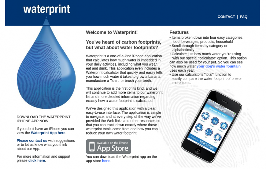 waterprint one of the best eco-friendly apps