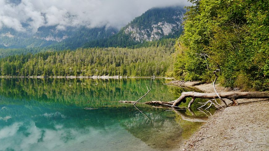 Lake Tovel in Adamello Brenta Geopark