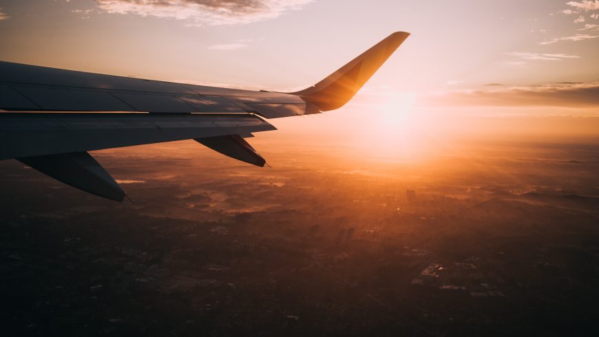 airplane sunset tourism