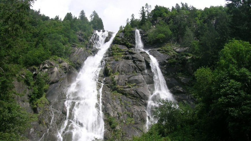 The Nardis Falls, in Adamello Brenta Geopark