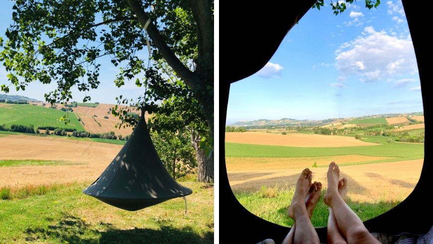 tent to relax in italian farmhouse ritorno alla natura ecobnb