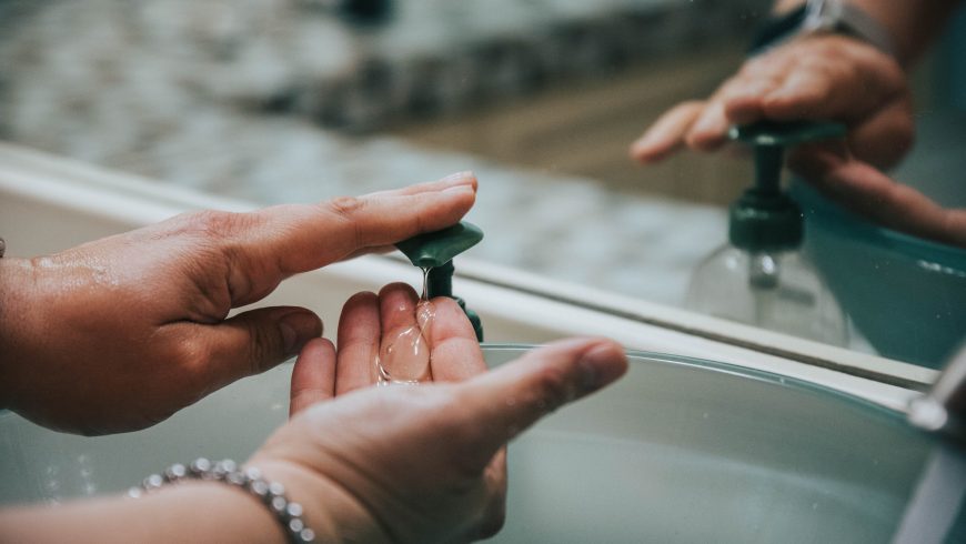 antibacterial soap in an accommodation facility