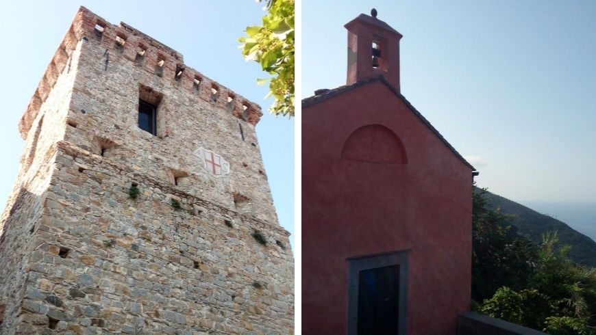 Watchtowers and church in Framura