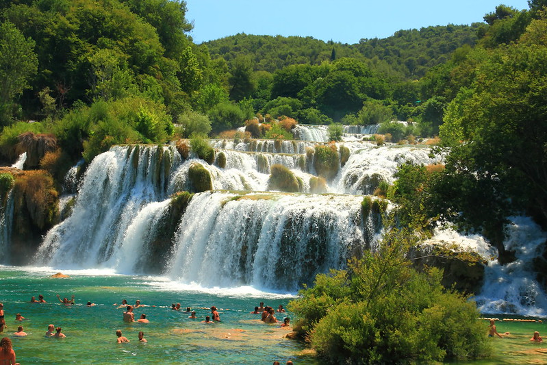 View of skradinski buk waterfalls