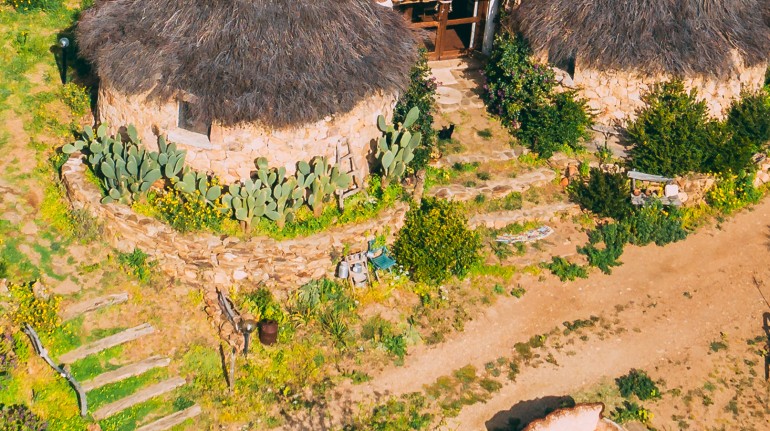 Pinettos, ancient Sardinian huts