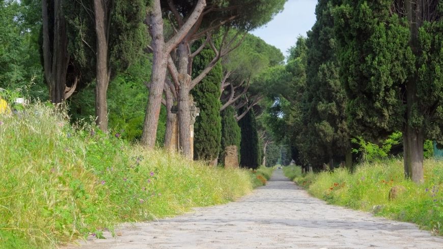 ancient appia road in nature