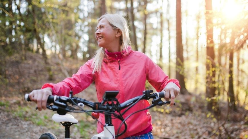 Cycling in the woods