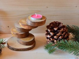 candle holder from scrap wood