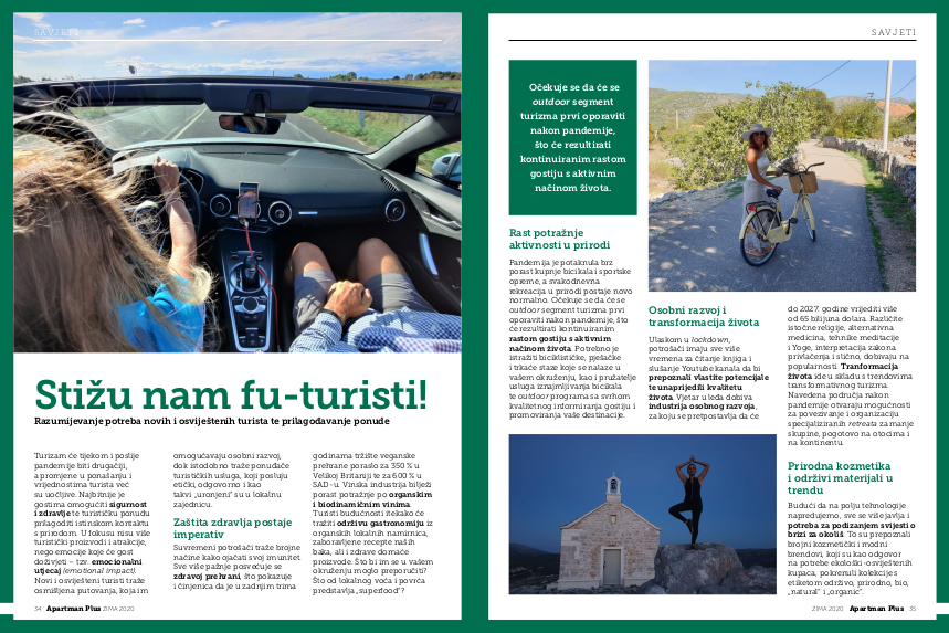 article on Apartman Plus about eco-tourists