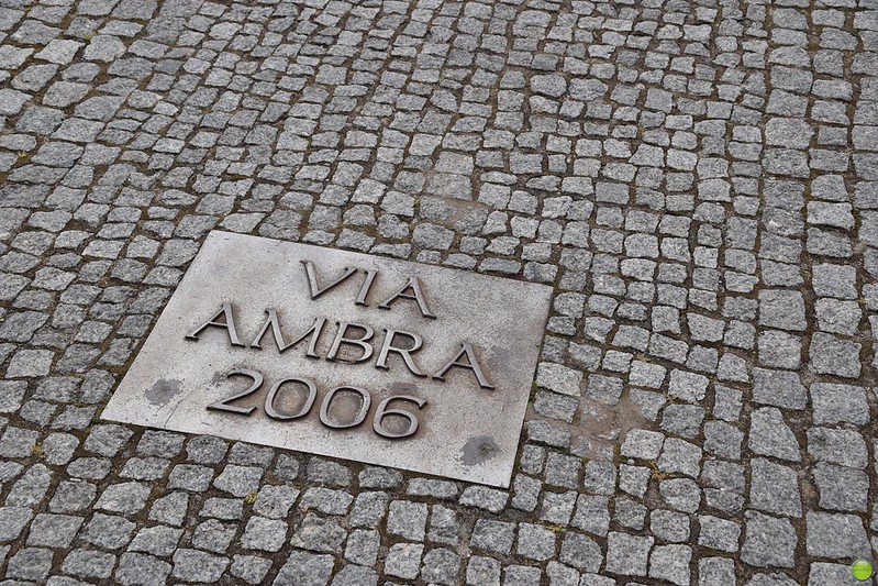 Amber road sign, along the amber road