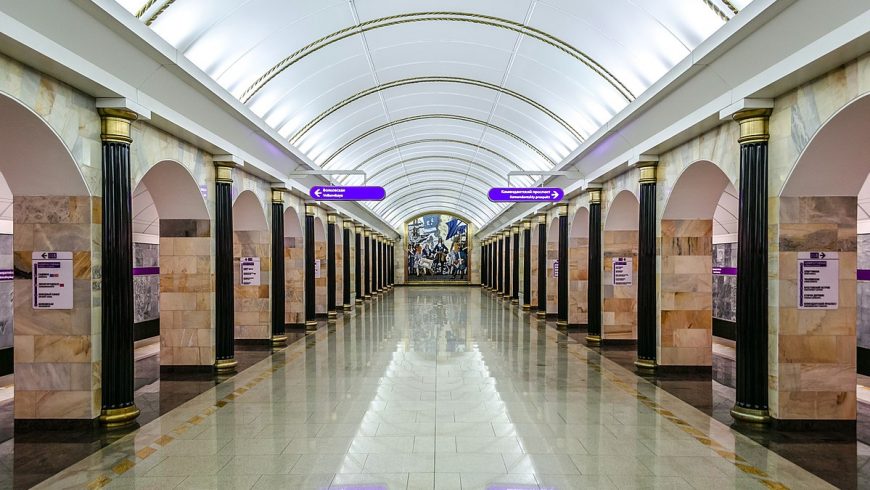 Admiralteyskaya, one of the most beautiful metro stations in saint petersburg and the deepest in the world