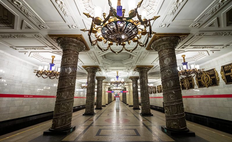 avtovo, the most beautiful metro station in saint petersburg