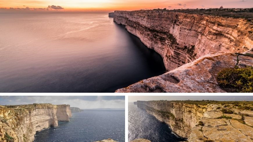 Cliffs of Ta'Cenc in Gozo