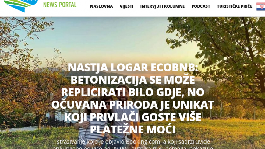 Croatian article about ecobnb