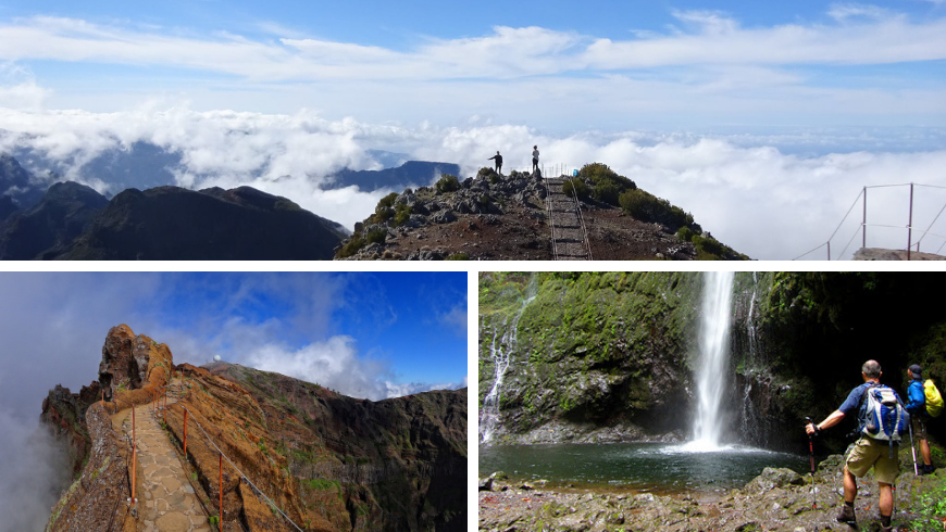 Hiking Trails. Photos by Irene Paolinelli, wikipedia.org, visitmadeira.pt