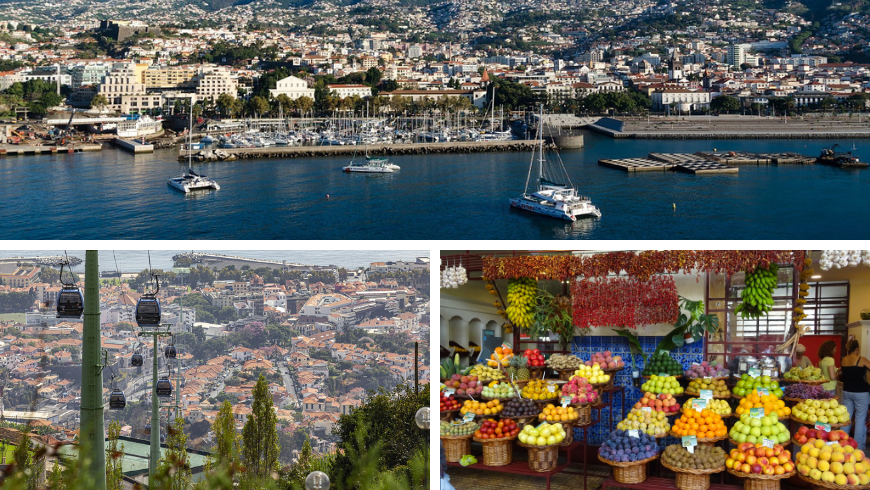 Funchal, Madeira. Photos by Pixabay.com and wikimedia.org