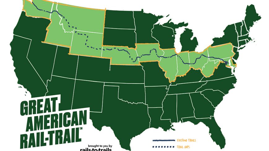 Map of the American cycle path 