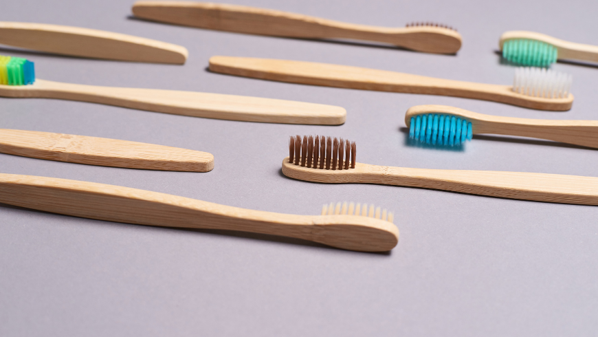 Bamboo toothbrushes as gifts for a responsible traveler