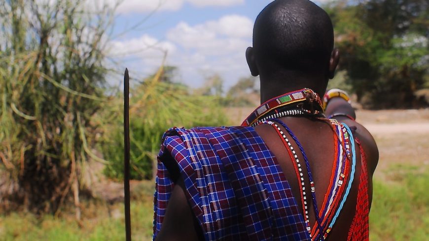 Kenyan maasai in the nature