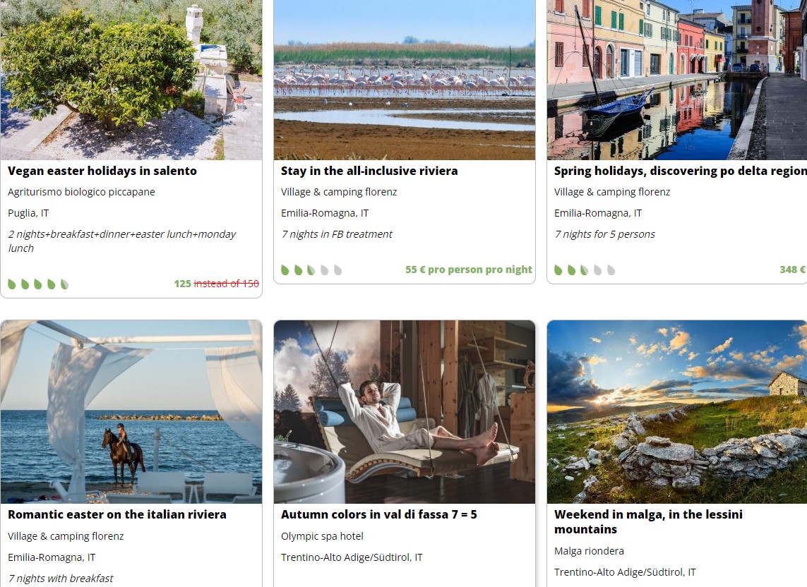 Local and sustainable experiences proposed by Ecobnb