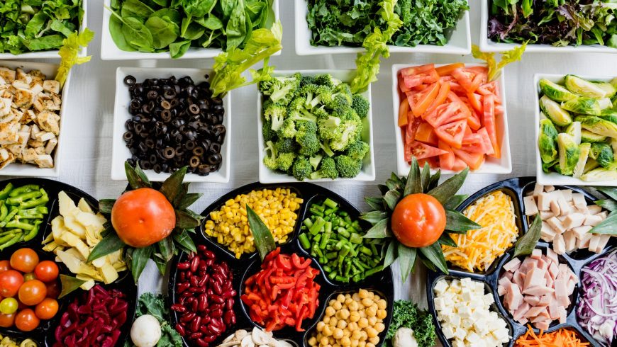 A table full of healthy, local green produce