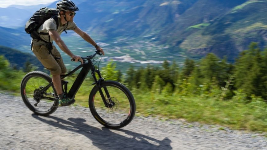 cyclist in nature