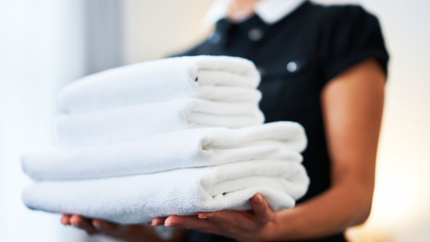reusing towels in hotel