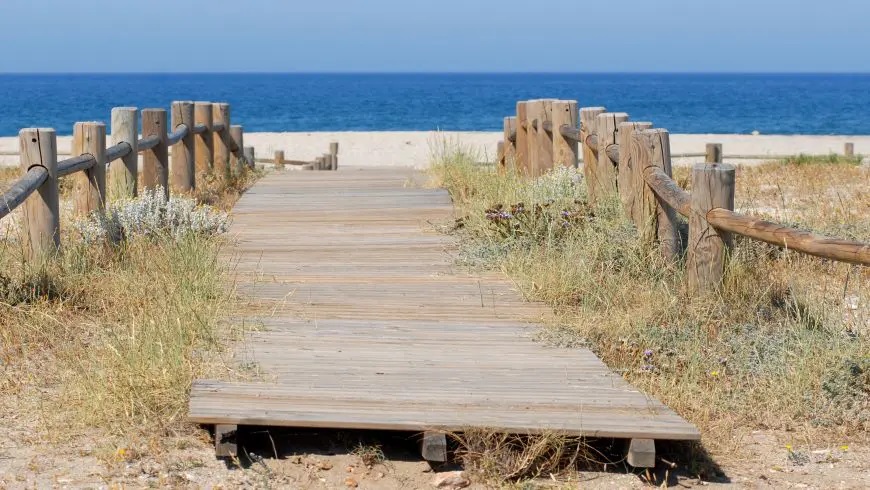 walkway to the beach in Almeria