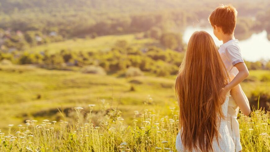 Mother and child enjoying time together in nature