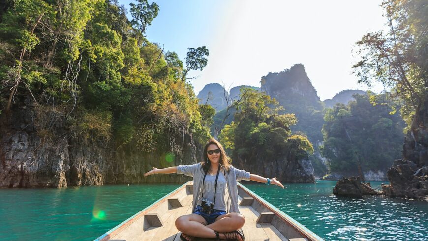 A person on a boat.