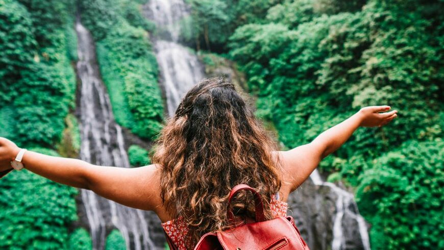 Girl surrounded by nature 