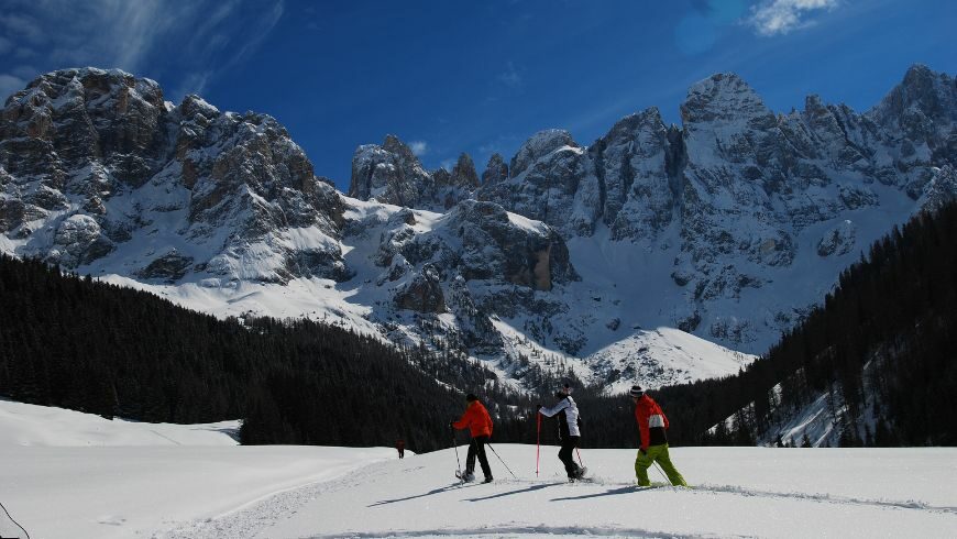 Snowshoeing in Val Venegia