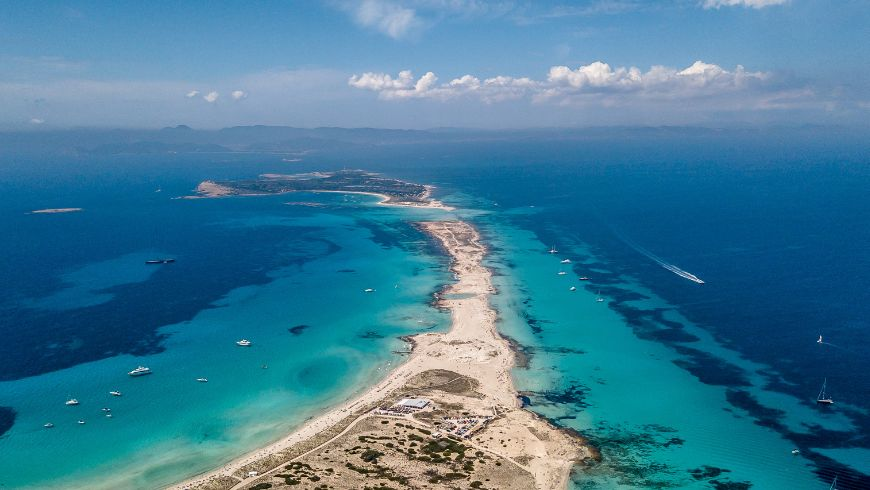 crystal blue sea in Formentera 