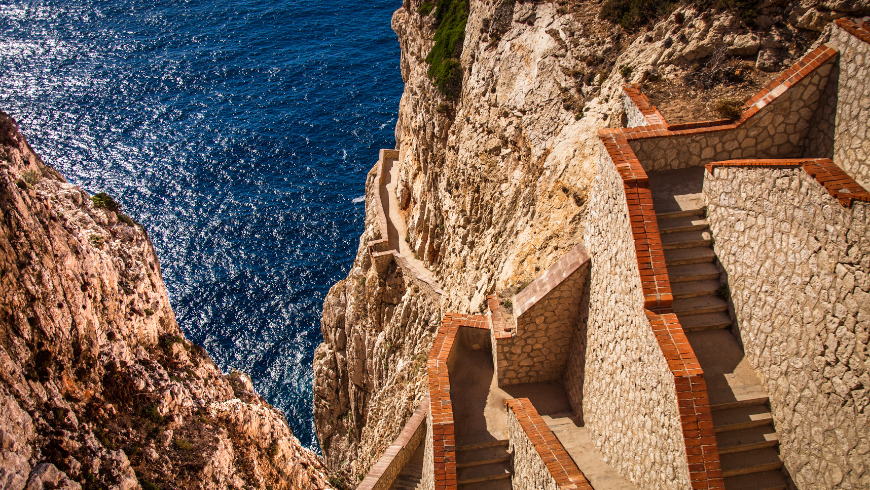 Cabirol stairs over the sea